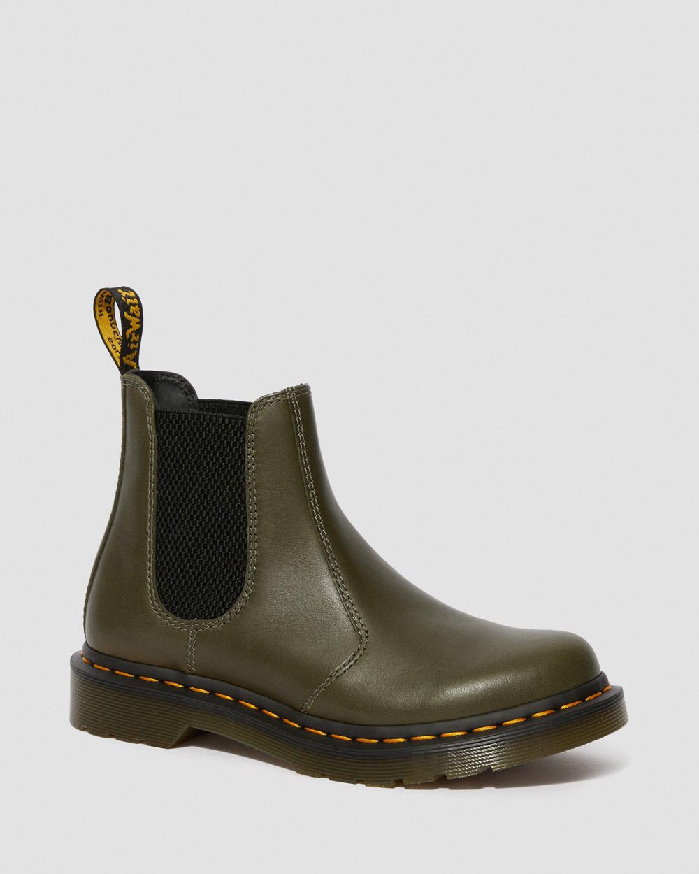 Dr Martens 2976 Wanama Kožené Chelsea Boots Damske ( Olivovo Zelená ) SK 743-AIRMLN